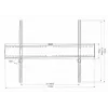 ART AR-95 Fixed TV Wall Mount for 55-100 inch Screens, 140 kg Capacity, VESA 900x600, 33 mm Profile, Black
