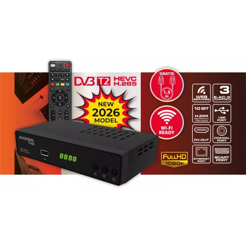 Ferguson Ariva T45 DVB-T2 HD Digital TV Receiver with USB PVR
