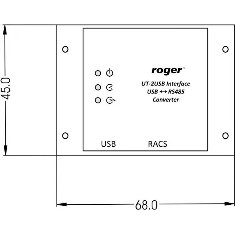 ROGER UT-2 USB Interface - Programming Cable for Gate Automation