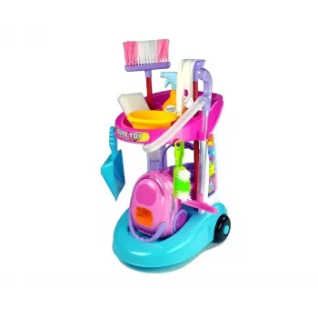 LEAN TOYS Cleaning Set on a Cart with a Vacuum Cleaner