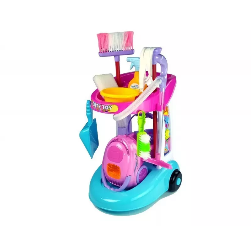 LEAN TOYS Cleaning Set on a Cart with a Vacuum Cleaner