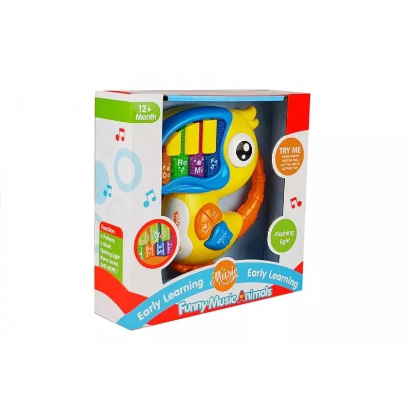LEAN TOYS Parrot Piano Educational Early Learning Yellow