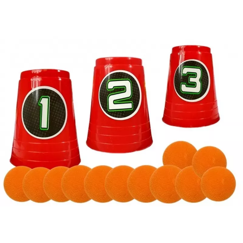LEAN TOYS Soft Ball Gun Rifle Practice Your Aim Target Cups