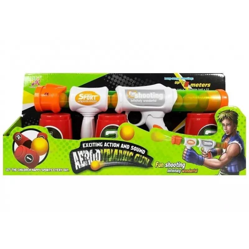LEAN TOYS Soft Ball Gun Rifle Practice Your Aim Target Cups