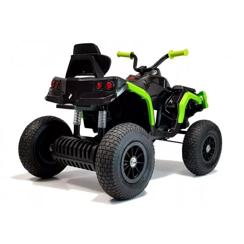 BDM0906 Electric Ride-On Quad with Pumped Wheels, LED Lights, MP3, Black