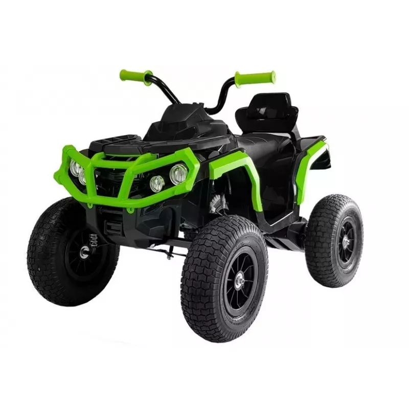 BDM0906 Electric Ride-On Quad with Pumped Wheels, LED Lights, MP3, Black