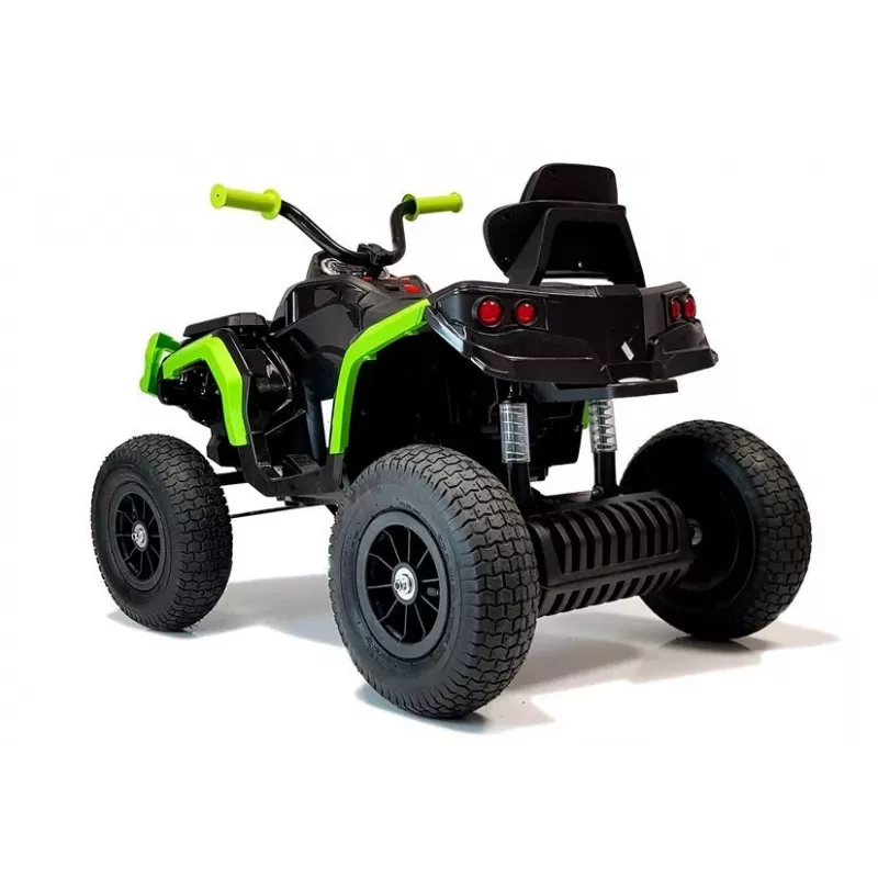 BDM0906 Electric Ride-On Quad with Pumped Wheels, LED Lights, MP3, Black