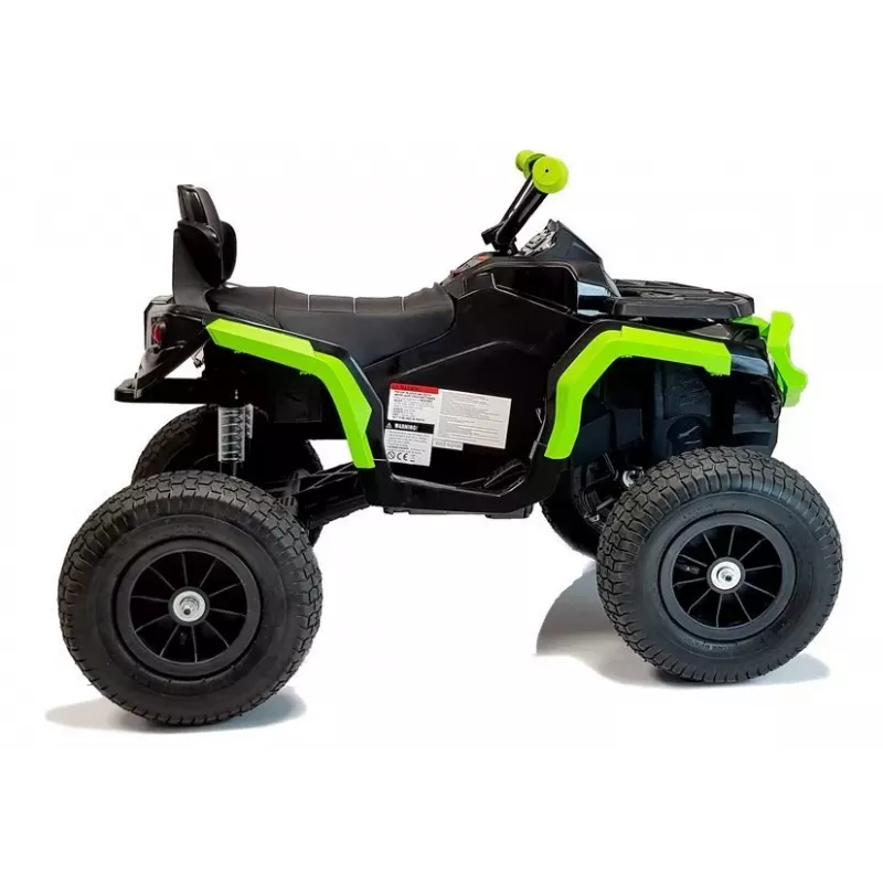 BDM0906 Electric Ride-On Quad with Pumped Wheels, LED Lights, MP3, Black