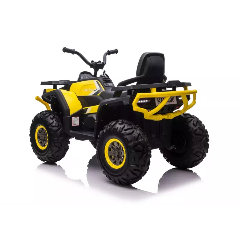 QUAD LOCK Electric Ride On Quad XMX607 for Kids with LED Lights MP3 - Yellow