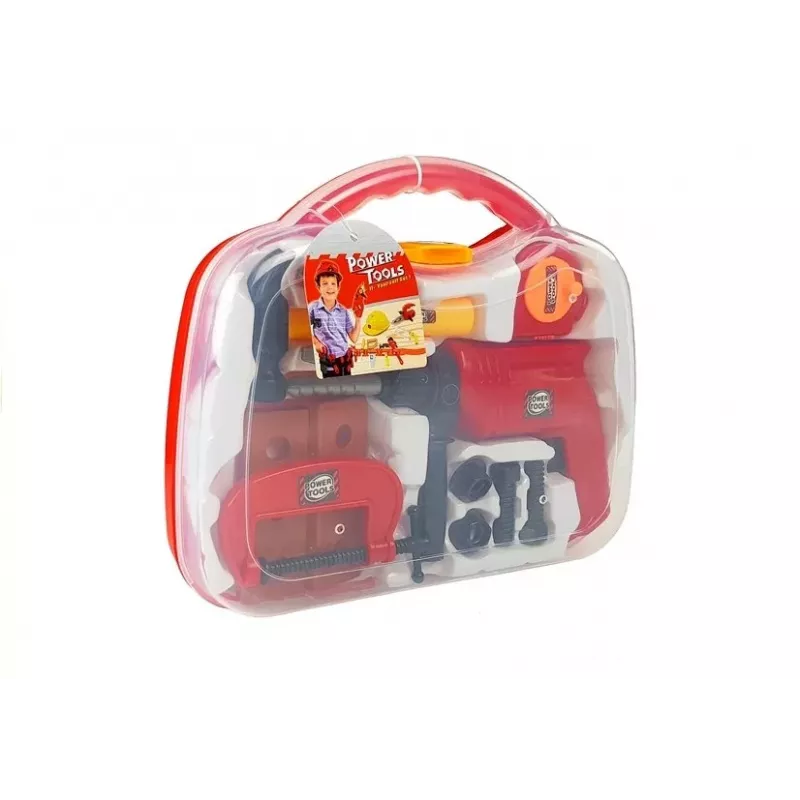 LEAN TOYS Tool Set in a Case Drill Screws Hammer