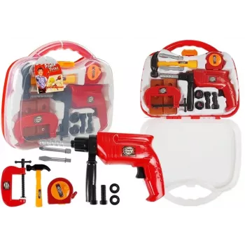 LEAN TOYS Tool Set in a Case Drill Screws Hammer