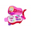 LEAN TOYS Portable Dressing Table in a Violin Case with Mirror - Black Faux Leather Vanity Case