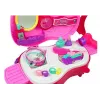 LEAN TOYS Portable Dressing Table in a Violin Case with Mirror - Black Faux Leather Vanity Case