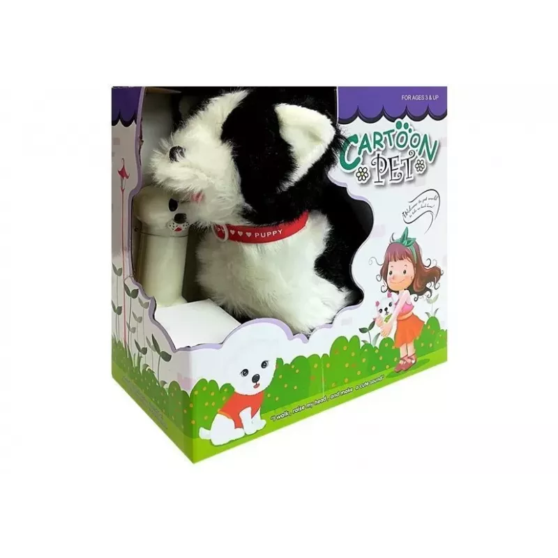 LEAN TOYS Dog on a Leash Interactive Dog Husky