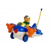 LEAN TOYS Baby R/C Airplane with Remote Control Steering Wheel Blue