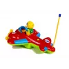 LEAN TOYS Baby R/C Airplane with Remote Control Steering Wheel Red