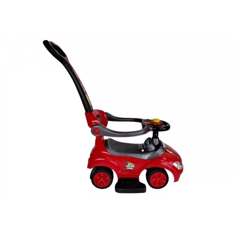 LEAN CARS Toddlers Ride On Push Along with Parent Handle Mega Car 3in1 Red