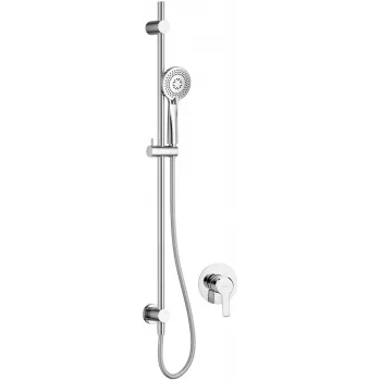 DEANTE Arnika Nero Concealed Shower Set with Rail, Black Matte, 250mm Rain Shower, 2 Outlets