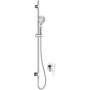 DEANTE Arnika Nero Concealed Shower Set with Rail, Black Matte, 250mm Rain Shower, 2 Outlets