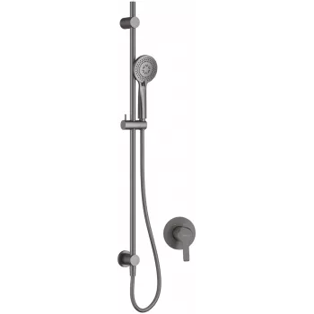 DEANTE Concealed Shower Set with Rail Arnika Nero Matte Black