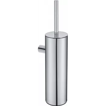 DEANTE Wall-Hung Toilet Brush Set with Ceramic Holder, Black and Chrome, Modern Design
