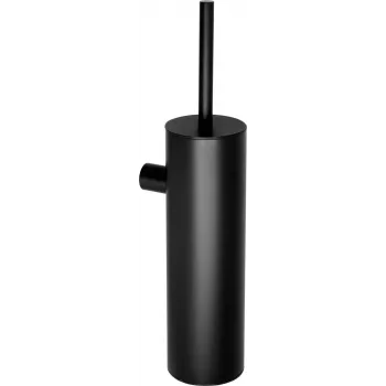 DEANTE Wall-hung Toilet Brush with Ceramic Holder and Stainless Steel Handle, White, Glossy, 38 cm