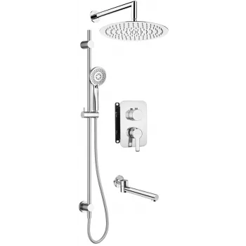 DEANTE Concealed Shower Set with Mixer BOX Hiacynt Chrome