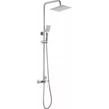 DEANTE Rain Shower with Shower Faucet, Matte Black, 250mm Rain Head