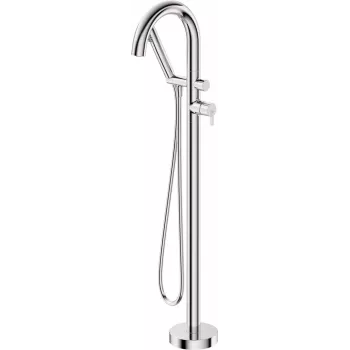 DEANTE Freestanding Bath Faucet with Shower Set - Chrome, Floor-Mounted Brass Mixer