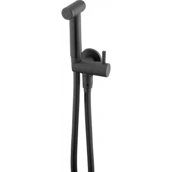 DEANTE Point Bidet Set with Angled Connection - Receiver Holder, Chrome, 150 cm Hose
