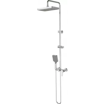 DEANTE Showerhead with Mixer Tap - Single-Lever Wall-Mounted Chrome Shower Set with 150 cm Hose