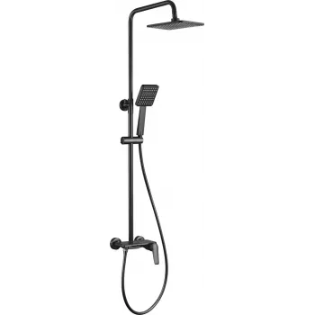 DEANTE Arnika Nero Concealed Shower Set with Rain Shower and Faucet, Matte Black
