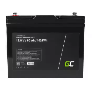 Greencell LiFePO4 Battery for Photovoltaic Campers & Boats 12V 12.8V 80Ah