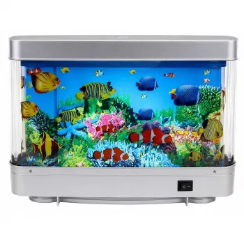 LEAN Artificial Decorative Aquarium LED Night Light 3D Fish Moving Colorful