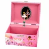 LEAN TOYS Wind-up Music Box Jewelry Box for Children with Mirror Pink