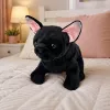 LEAN TOYS Plush Toy French Bulldog Black 22 cm
