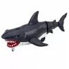 LEAN TOYS RC Shark Remote Controlled Rides, Moves Tail, Lights, Smoke Effect, Black