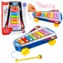 LEAN TOYS Children's Cymbals Rocket on Wheels Spaceship Baton Blue