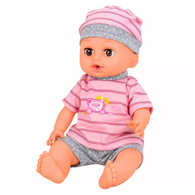 LEAN TOYS Interactive Baby Doll Peeing Stroller Cradle Accessories 3-in-1 Set
