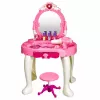 LEAN TOYS Children's Dressing Table with Chair, Lights, Dryer, Accessories, Sounds, Pink