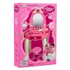 LEAN TOYS Children's Dressing Table with Chair, Lights, Dryer, Accessories, Sounds, Pink