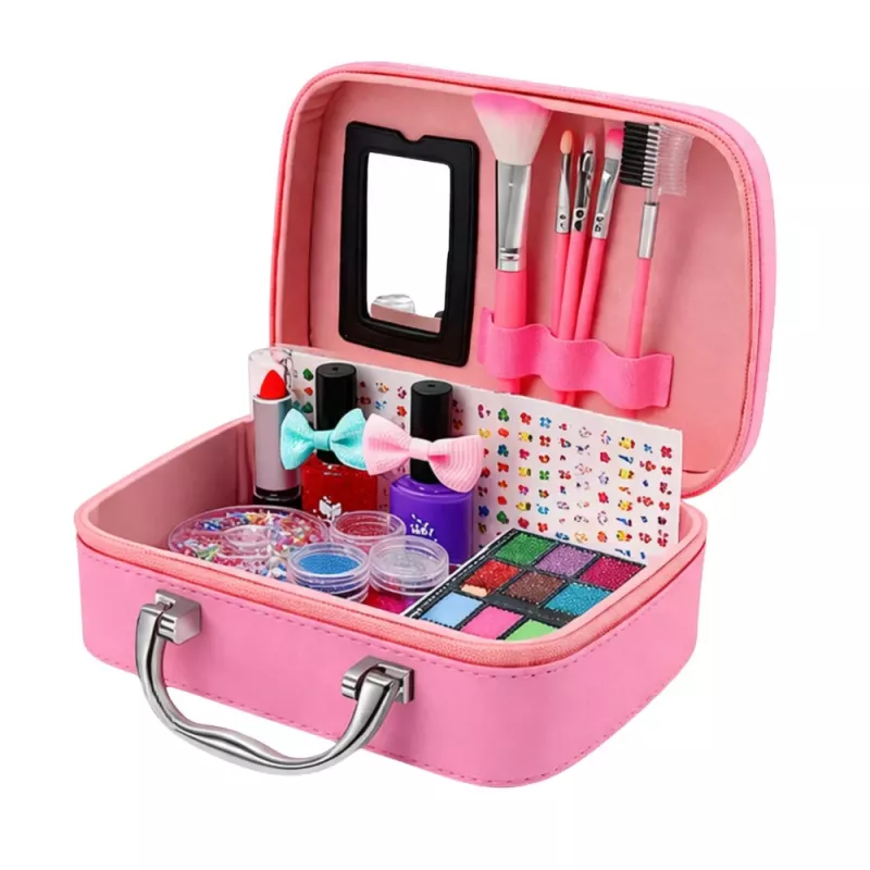 LEAN TOYS Beauty Set Cosmetic Bag For Children Nail Accessories Dryer 20 pcs
