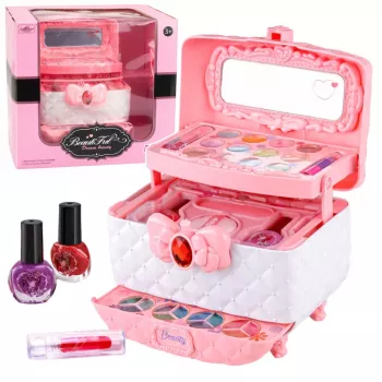 LEAN TOYS Beauty Set for Makeup and Nails Cosmetics Case for Kids