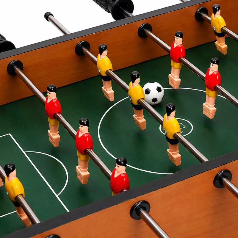 LEAN TOYS Table Football Arcade Game Mini Wooden Game Table 50x25 cm