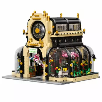 LEAN TOYS Building Blocks Botanical Garden Orangery with LED Light 2147 Pieces
