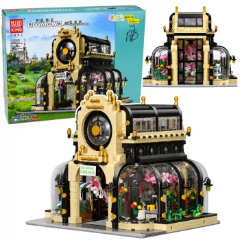 LEAN TOYS Building Blocks Botanical Garden Orangery with LED Light 2147 Pieces