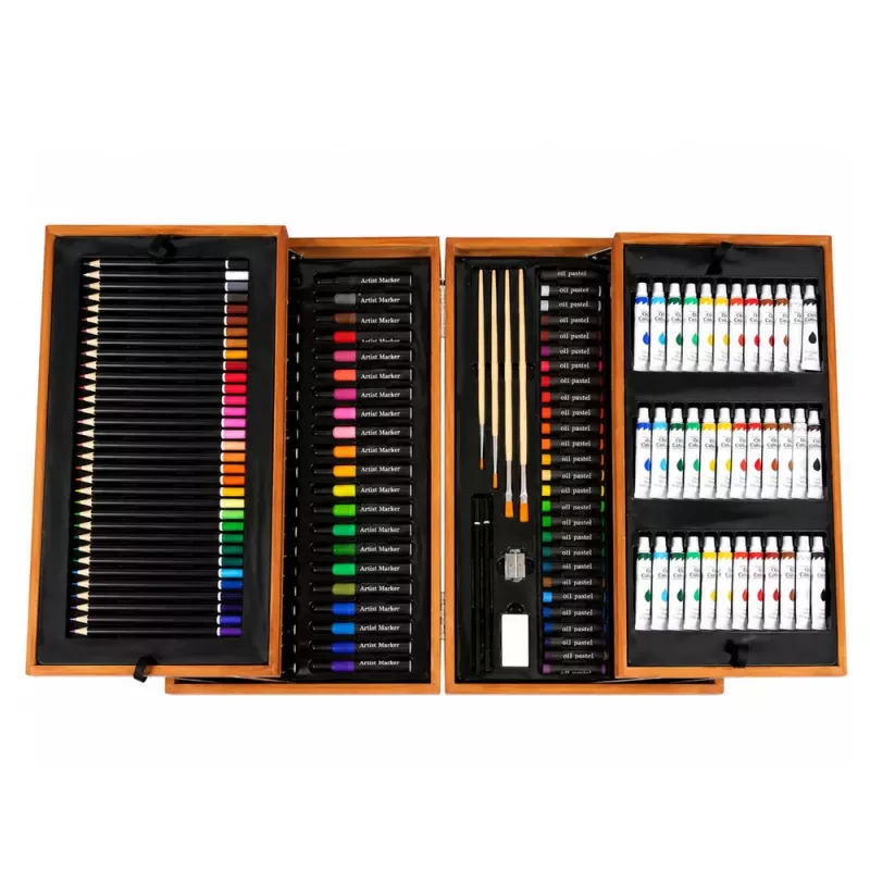 LEAN Large Art Set in a Case for Painting and Drawing 174 pcs.