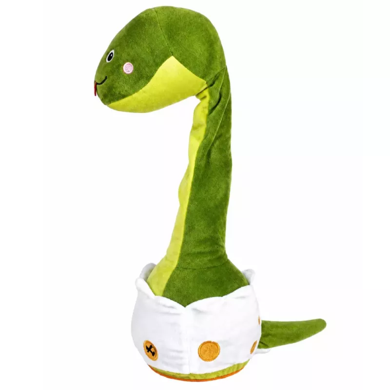 LEAN TOYS Plush Dancing Snake Interactive Musical Sounds Mascot Green