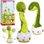 LEAN TOYS Plush Dancing Snake Interactive Musical Sounds Mascot Green