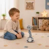 LEAN TOYS Plush Dancing Cat Interactive Toy Musical Sounds Mascot Gray